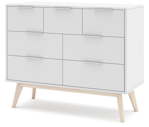 Biała niska komoda 120x83 cm Campus – Marckeric