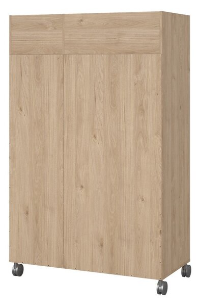 Beżowo-naturalna szafa w dekorze dębu 100x160 cm Kit – Tvilum