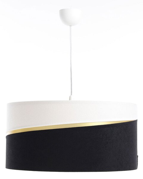 Biało-czarna lampa wisząca welurowa glamour - 12X A338 P4-K49