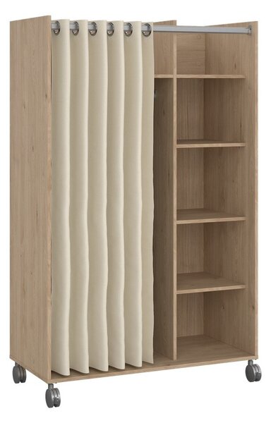 Beżowo-naturalna szafa w dekorze dębu 100x160 cm Kit – Tvilum