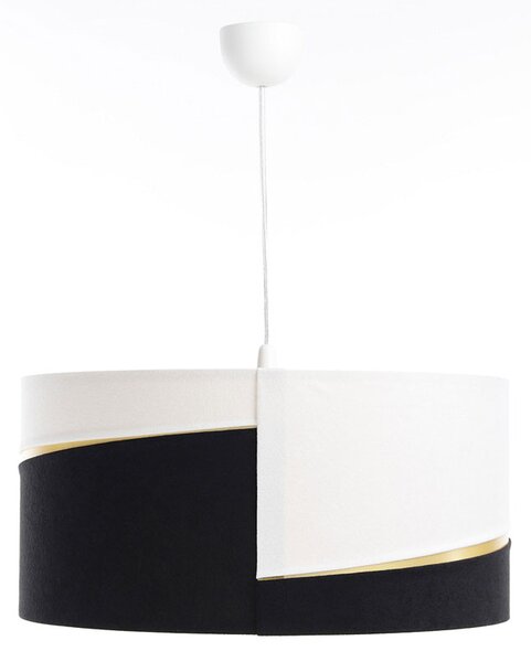 Biało-czarna lampa wisząca welurowa glamour - 12X A338 P4-K49
