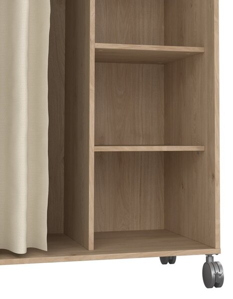 Beżowo-naturalna szafa w dekorze dębu 100x160 cm Kit – Tvilum