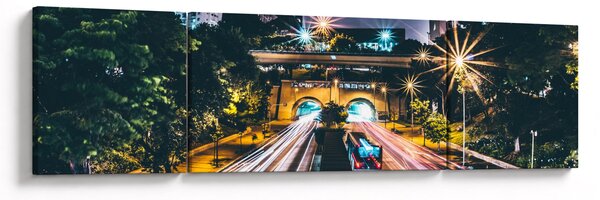 Obraz miasta nocą (170x50 cm)