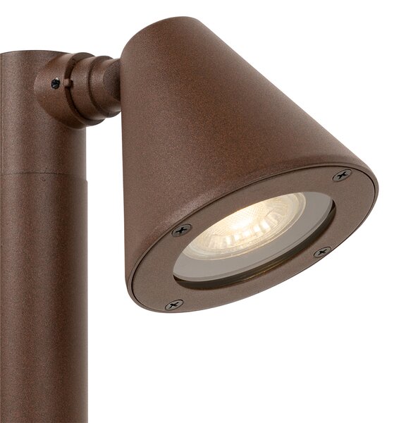 Nowoczesny klosz ogrodowy brązowo-rdzawy 60 cm IP44 regulowany - Ciara