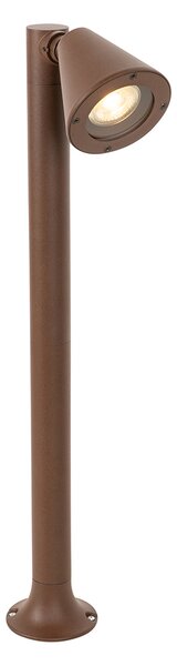 Zewnetrzna Nowoczesny słupek zewnętrzny rdzawy brąz 60 cm IP44 regulowany - Ciara Oswietlenie zewnetrzne