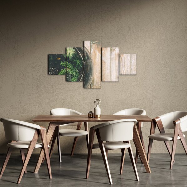 Obraz sukulentów w szkle (125x70 cm)