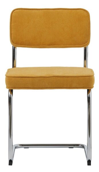 Żółte sztruksowe krzesło Rupert – Unique Furniture
