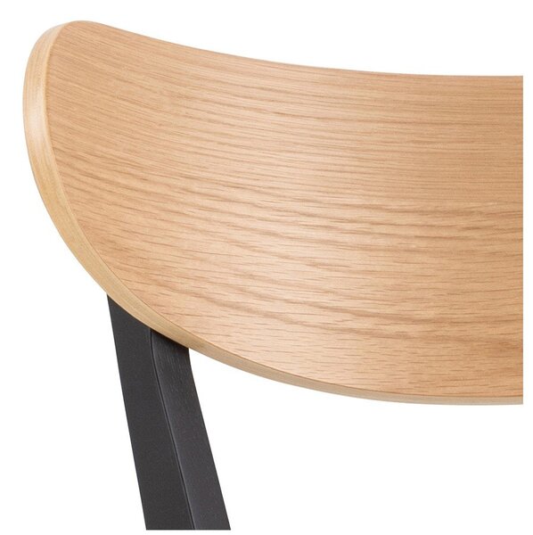 Czarno-naturalne hokery z drewna kauczukowego zestaw 2 szt. 105 cm Roxby – Actona