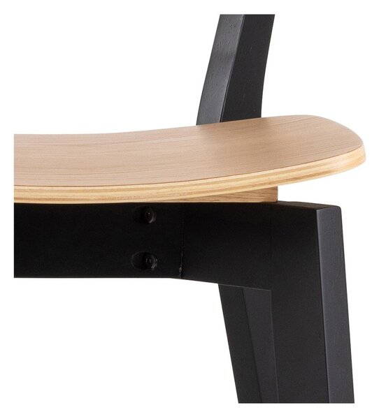 Czarno-naturalne hokery z drewna kauczukowego zestaw 2 szt. 105 cm Roxby – Actona