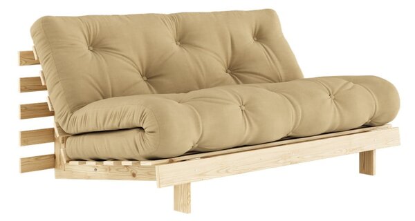 Żółta rozkładana sofa 160 cm Roots – Karup Design