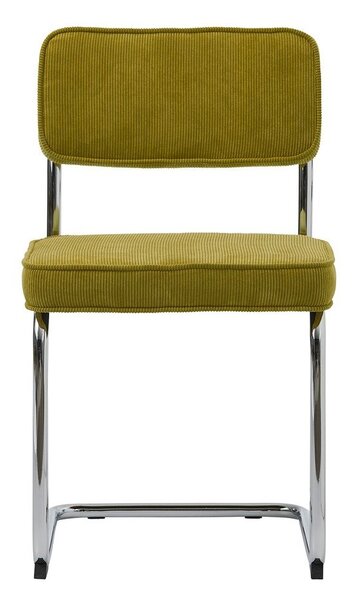 Zielone sztruksowe krzesło Rupert – Unique Furniture