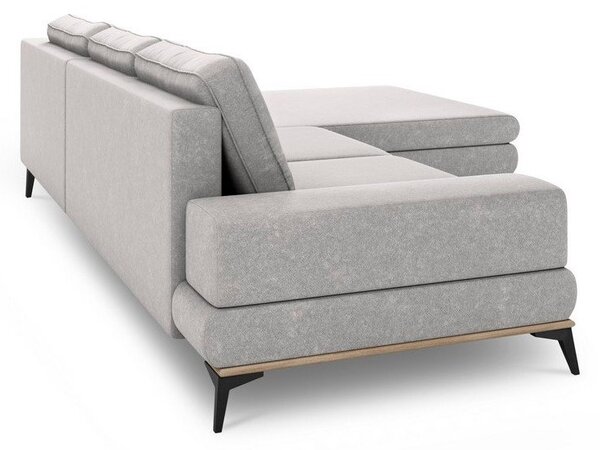Jasnoszary rozkładany narożnik Windsor & Co Sofas Planet, prawostronny
