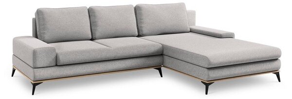 Jasnoszary rozkładany narożnik Windsor & Co Sofas Planet, prawostronny