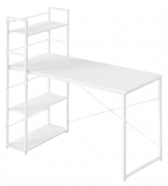 Biurko MAX 4.0 z regałem 120x44 cm, białe