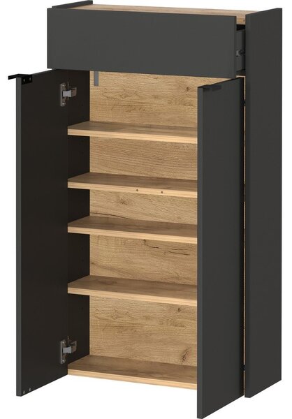 Antracytowa szafka 56x97x22 cm Ameca – Germania
