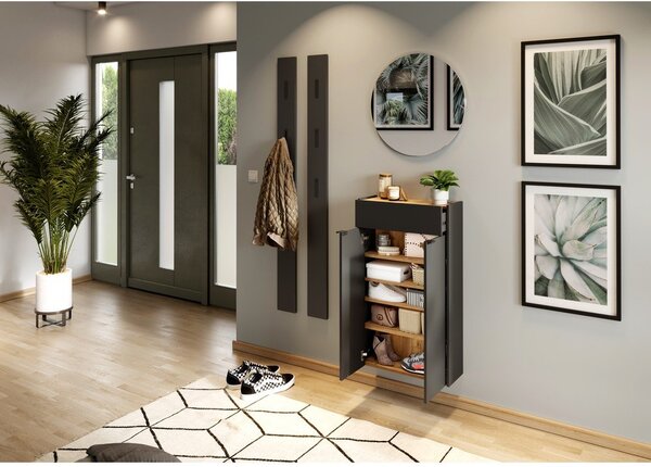 Antracytowa szafka 56x97x22 cm Ameca – Germania