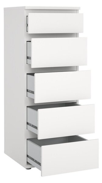 Biała wysoka komoda 40x107 cm Nova – Tvilum