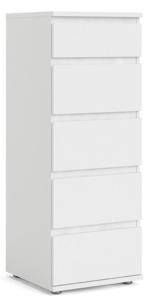 Biała wysoka komoda 40x107 cm Nova – Tvilum