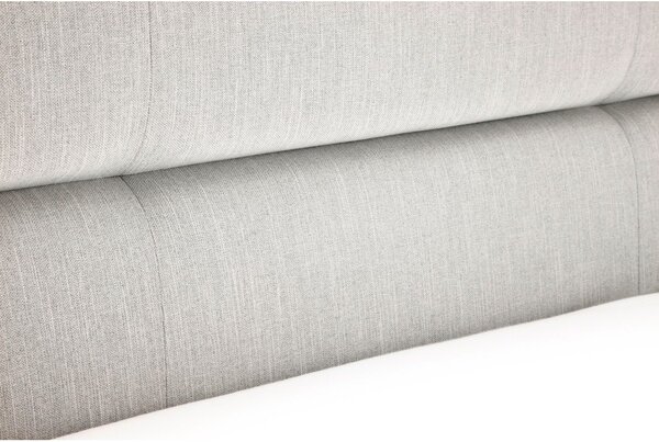 Jasnoszare tapicerowane łóżko dwuosobowe ze schowkiem ze stelażem 180x200 cm Lotte – Meise Möbel