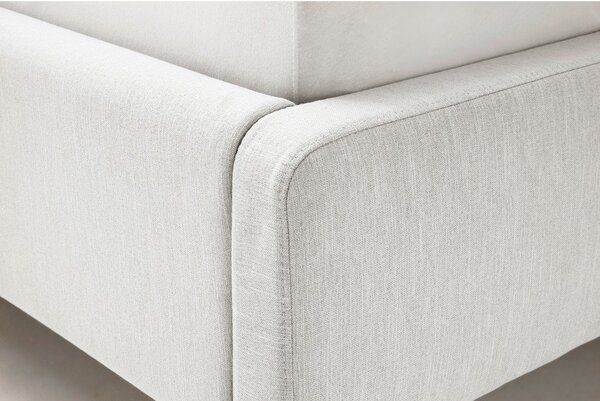 Jasnoszare tapicerowane łóżko dwuosobowe ze schowkiem ze stelażem 180x200 cm Lotte – Meise Möbel