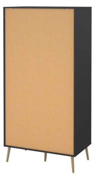 Antracytowa szafa 99x200 cm Bodo – Tvilum