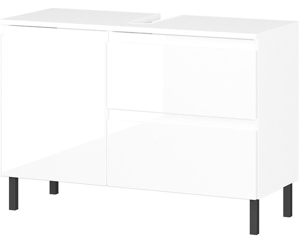 Biała szafka pod umywalkę 80x56 cm Salinas – Germania