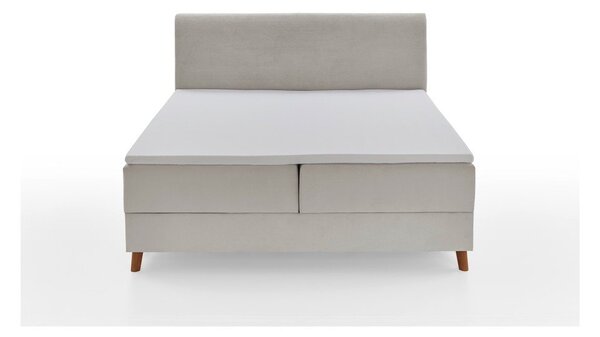 Beżowe łóżko boxspring ze schowkiem 180x200 cm Memphis − Meise Möbel