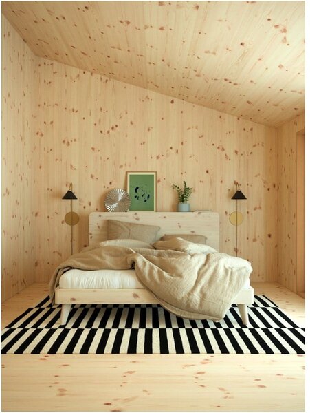 Łóżko dwuosobowe z drewna sosnowego ze stelażem 160x200 cm Retreat – Karup Design