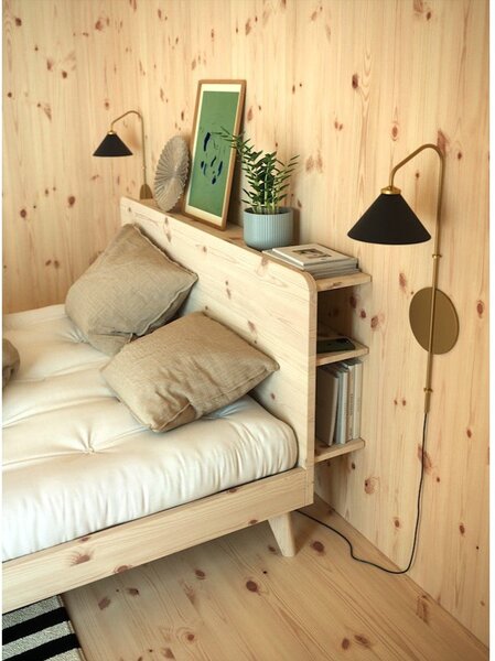 Łóżko dwuosobowe z drewna sosnowego ze stelażem 140x200 cm Retreat – Karup Design