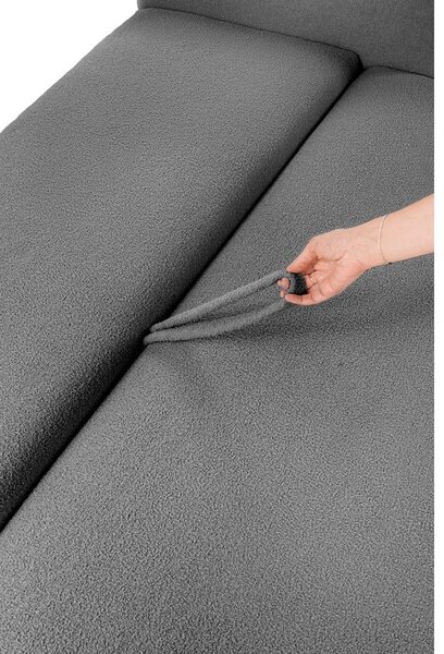 Szara rozkładana sofa z materiału bouclé 247 cm Quinoa – Bonami Selection
