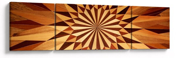 Obraz - Drewniany kolaż (170x50 cm)