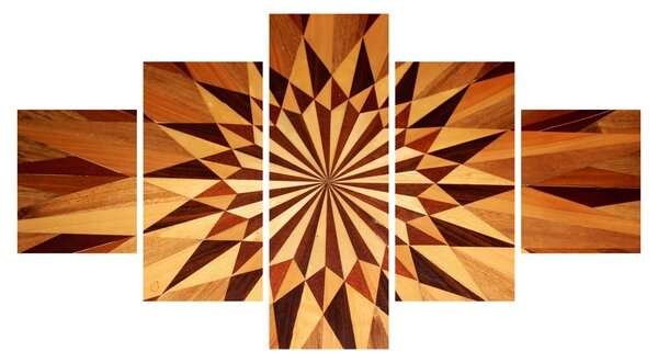 Obraz - Drewniany kolaż (125x70 cm)