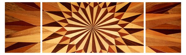 Obraz - Drewniany kolaż (170x50 cm)
