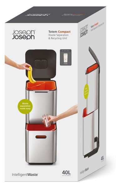 Kremowy kosz do segregowania Joseph Joseph Totem Compact, 40 l
