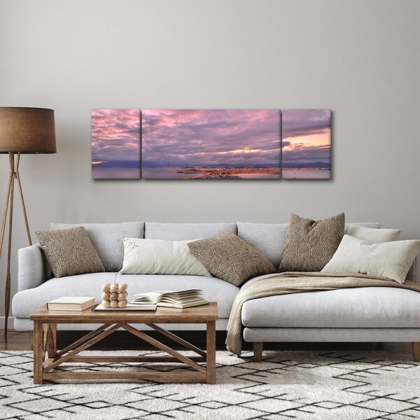Obraz - Zmierzch nad miastem (170x50 cm)