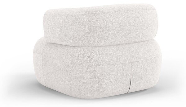 Biały fotel z materiału bouclé Jenny – Micadoni Home