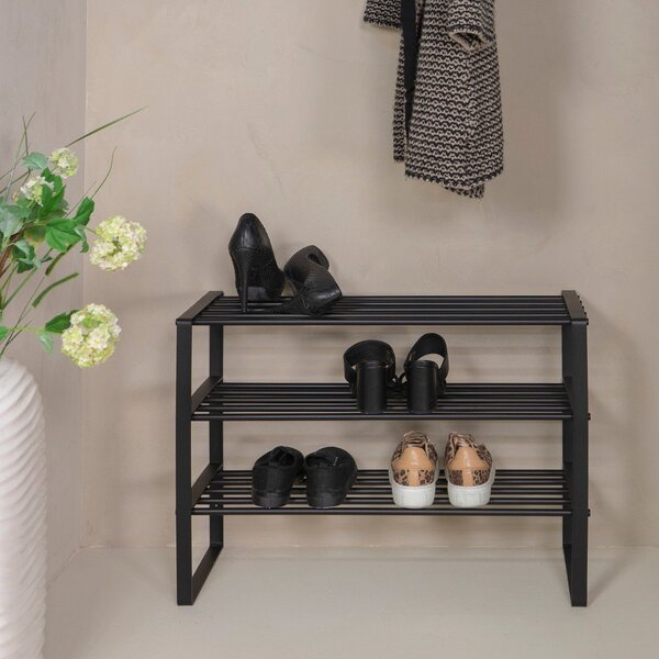 Czarna metalowa szafka na buty 70x48,5x29 cm Rex – Spinder Design