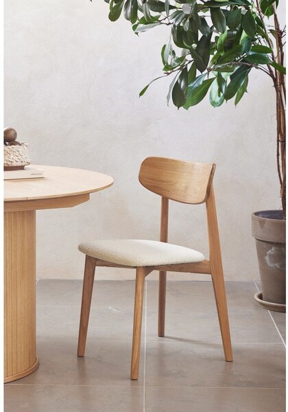 Kremowo=naturalne krzesło Elim – Unique Furniture