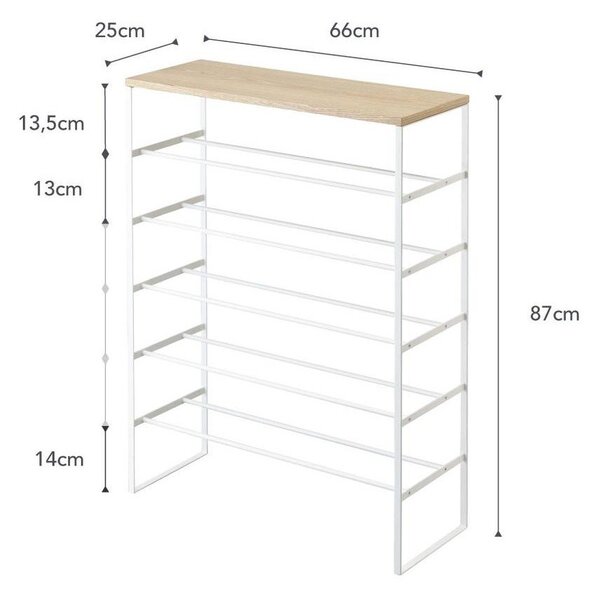 Biała metalowa szafka na buty Tower – YAMAZAKI