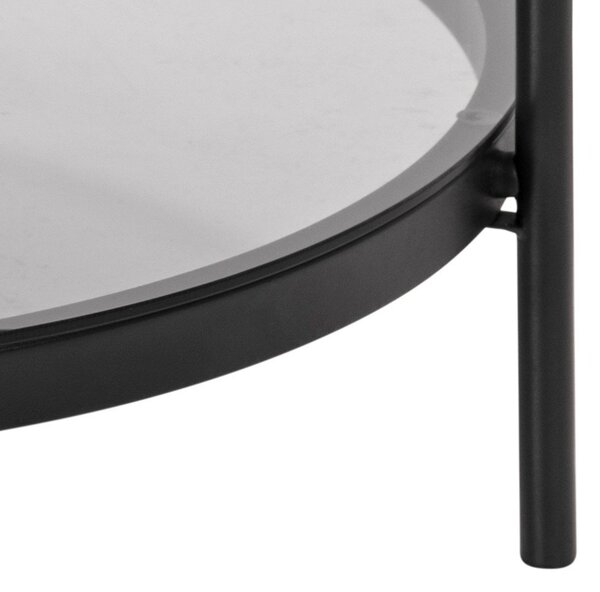 Stolik z okrągłym szklanym blatem ø 79 cm Bayonne – Actona