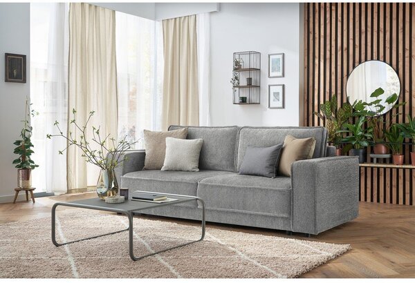 Jasnoszara sofa rozkładana Emile – Bobochic Paris