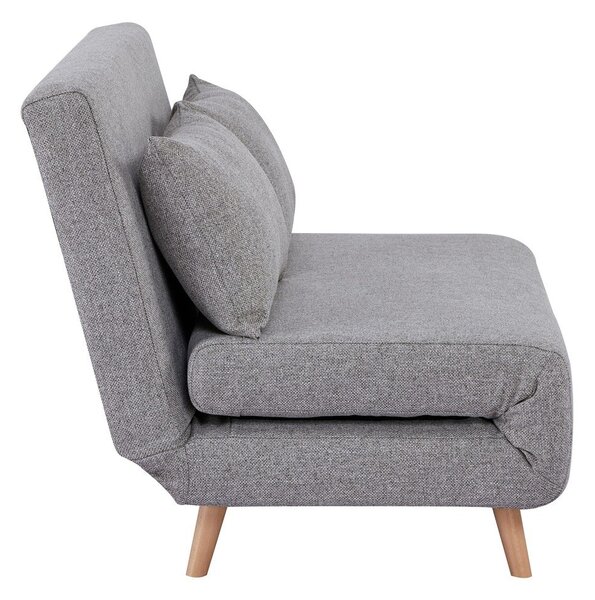 Szara rozkładana sofa 140 cm Marlow – House Nordic