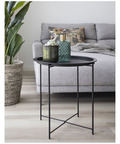 Metalowy okrągły stolik ø 47 cm Bastia – House Nordic