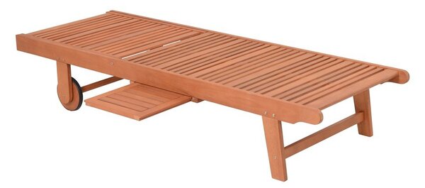 Kremowo-naturalny drewniany leżak ogrodowy San Diego – Garden Pleasure
