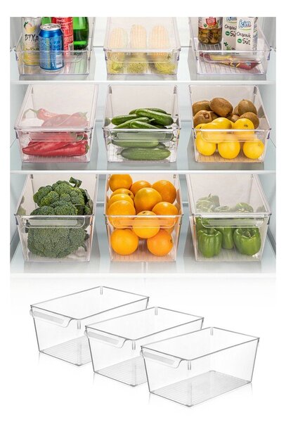 Plastikowy organizer do lodówki 3 szt. – Hermia