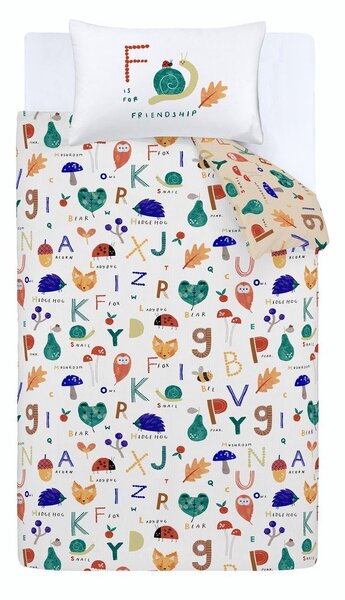 Pościel dziecięca jednoosobowa 140x200 cm Woodland Alphabet – RHS