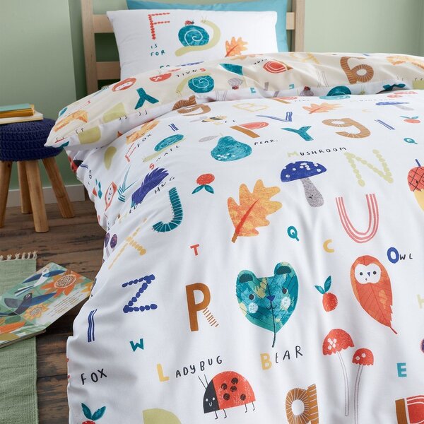 Pościel dziecięca jednoosobowa 140x200 cm Woodland Alphabet – RHS
