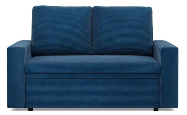 Sofa dwuosobowa, BLOM, sztruks, 148x87x90 cm, granatowy | TYLETEGOTU