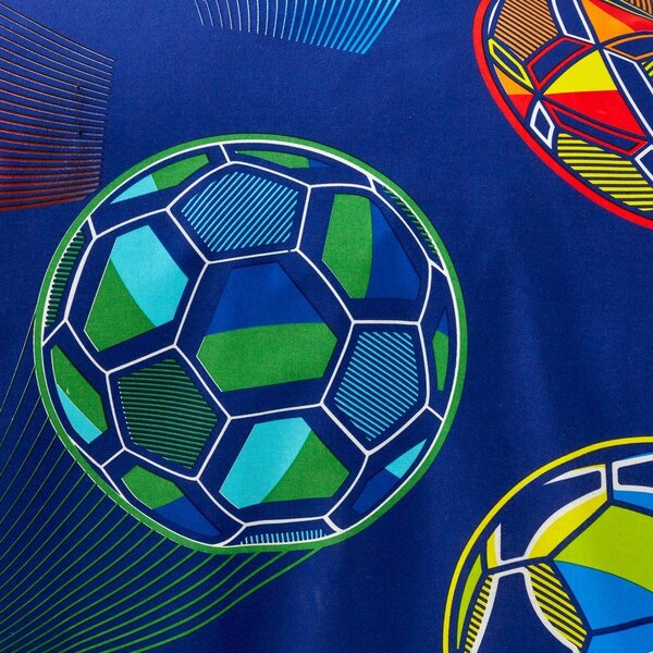 Niebieska pościel dziecięca dwuosobowa 200x200 cm Bright Football – Catherine Lansfield