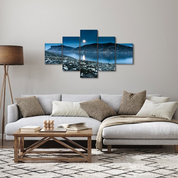 Obraz nocnego krajobrazu, Islandia (125x70 cm)
